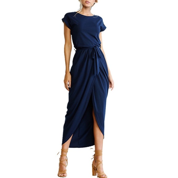 ✨HP✨ ✦ NWT Casual Beach Wrap Maxi Dress✦ - Picture 4 of 6